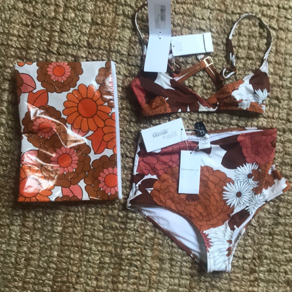 Dodo Bar Or Retro Floral High Rise Bikini Swim Suit
